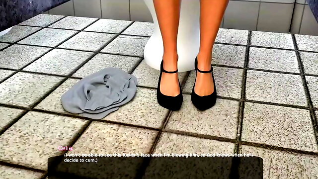 Toilet Blowjob, Gloryhole 3d Animation