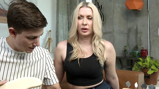 Sydney Paige with natural tits gets fucked by her younger lover