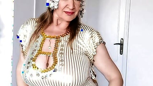 Golden Oriental Rhythms: GILF MariaOld's Huge Tits Twirls