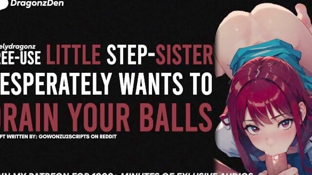 YOUR FREE-USE STEP SISTER WANTS TO DRAIN YOUR BALLS  Erotic Audio Roleplay ASMR BEST AUDIO PORN