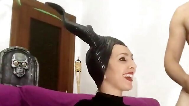 Malfica Cosplay Fucking with Lush Vibrating Ms Cock