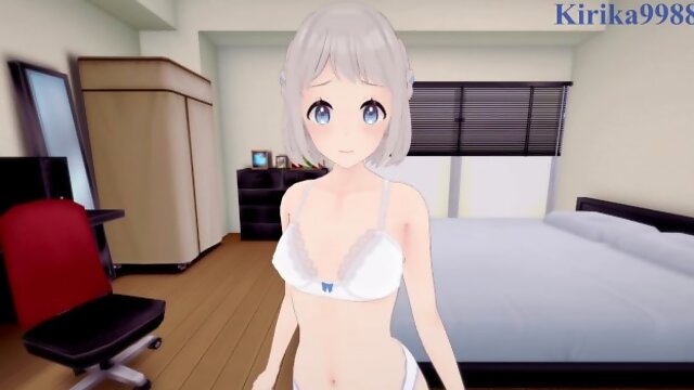 Lilja Katsuragi and I have intense sex in the bedroom. - Gakuen Idolmaster POV Hentai