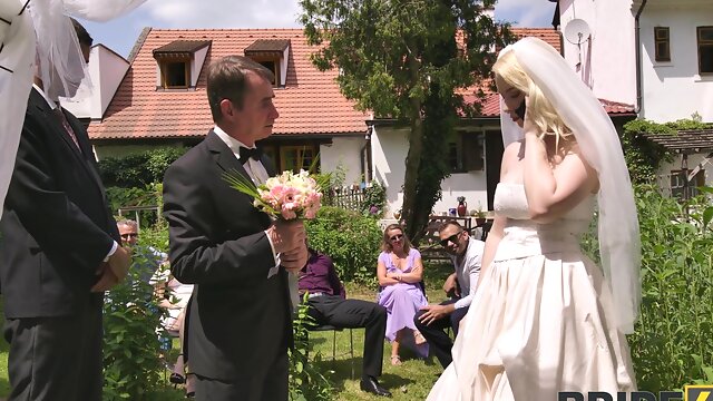 Blonde Vera Jarw having fun while being fucked during wedding