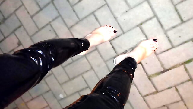 Latex Shemale, Stripper, Feet, Public