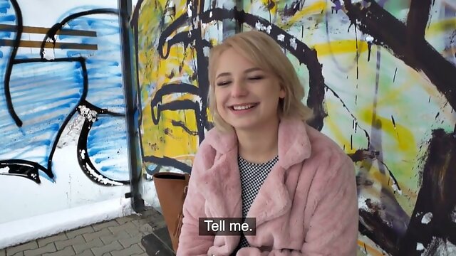 Public nympho blonde slut drilled in her big ass in her room