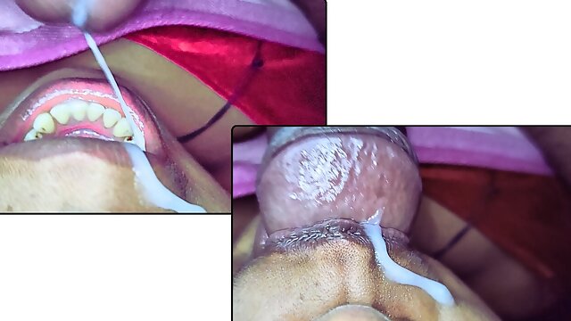 I put my dick in Bhabhi's mouth and took out the cum in her mouth