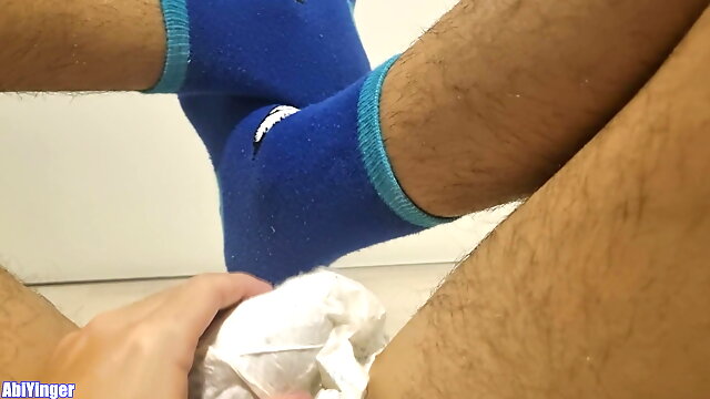 ABDL diaper Boy masturbation and Cumming in his diaper