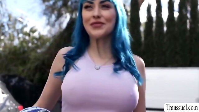 Jewelz Blu, Outdoor, Big Tits, Threesome, Car, Blonde