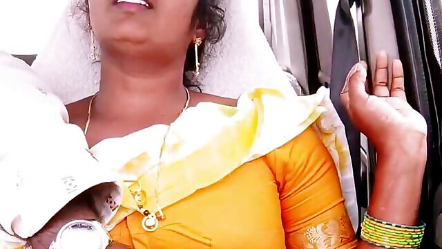 Car Sex, Indian Cheating Sex, Telugu, MILF, Pussy, Close Up, Maid, Big Tits