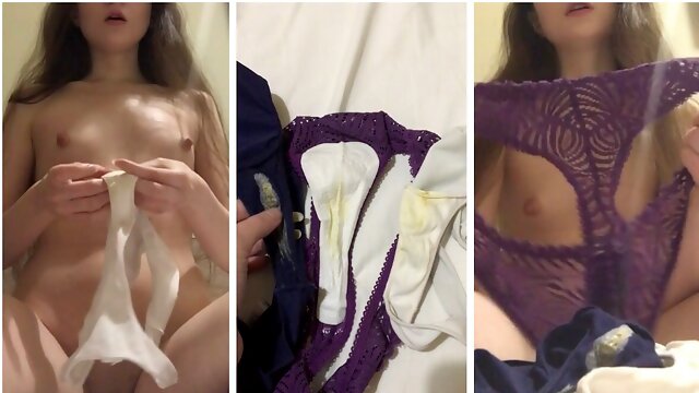 You love to smell Dirty UNDERPANTS, right?! REVIEW Russian Mistress On Worn Panties Close-Up With Sweet Voice