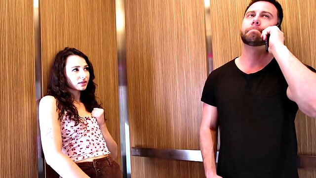 NAUGHTY EXHIBITIONIST LIZ JORDAN SEDUCES STRANGER SETH GAMBLE FOR HOT SEX IN ELEVATOR