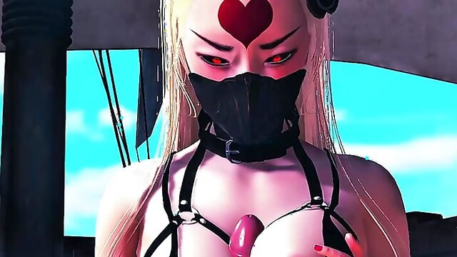 DO-S Villain 9 One-punch-man hottie in sexy BDSM clothes being a slut with the male - 3D Animation