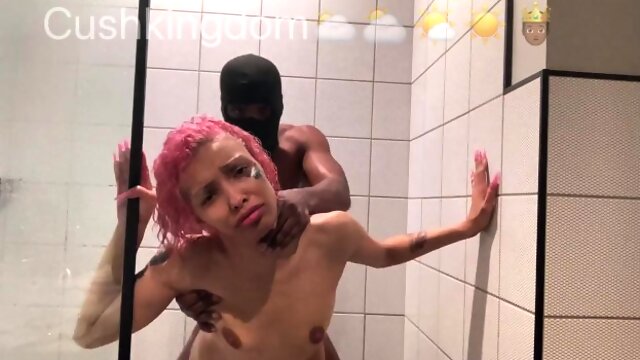 @michikomalandro Sucks BBC then gets anal fucked  in the shower! 