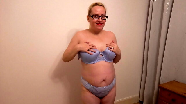 MILF in Blue Underwear