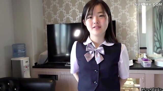 Erika 18yrs Old, Pure Innocent School Uniformed Beauty* Gets Baptized By Super Big Cock Threesome!