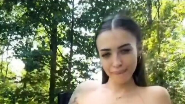 07 beautiful teen masturbating outdoors on a fucking machine