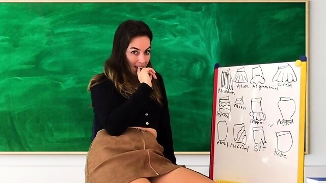 Miss Bell ASMR Ass - A Naughty Lesson on Skirts