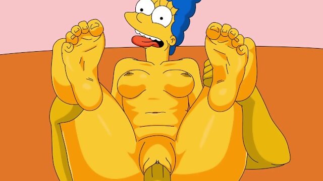 The Simpsons Milf Marge Full Nelson position Cartoon Porn