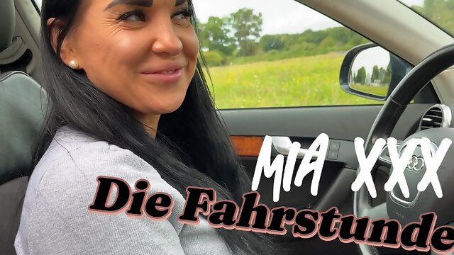 Roleplay, Public Car Sex, Hot Fuck, Public Orgasm, Outdoor Creampie, Dress, German