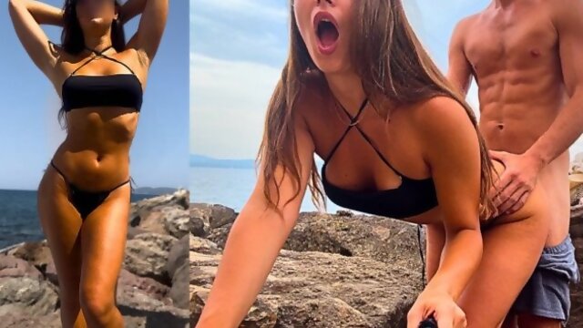 ⚠️⚠️ INFLUENCER famosa (è fidanzata!) SI FA INCULARE dietro uno SCOGLIO in Costa Smeralda ⚠️⚠️