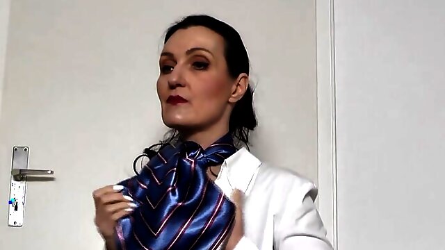 White Blouse, Satin Blouse, Leather Milf, Neck Fetish, German Mature, Classic