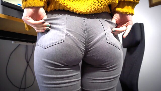 Voyeur Tight Jeans, Close Up Panties, Jean S, Panty Lines, Ass Worship, PAWG