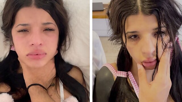 Slap Me and Fuck Me Hard Daddy! Submissive Latina Gets Multiple Slaps and a Deep Creampie!