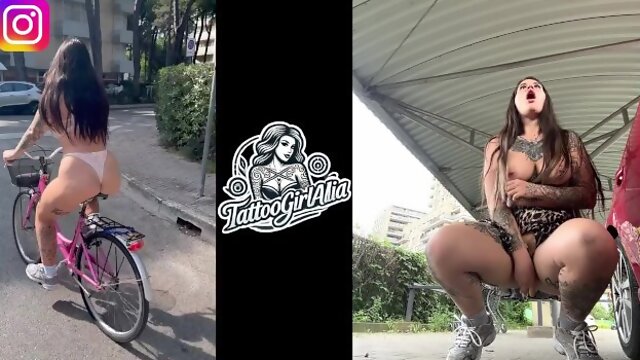 TikTok, Instagram model caught in a public place during a risky squirt !