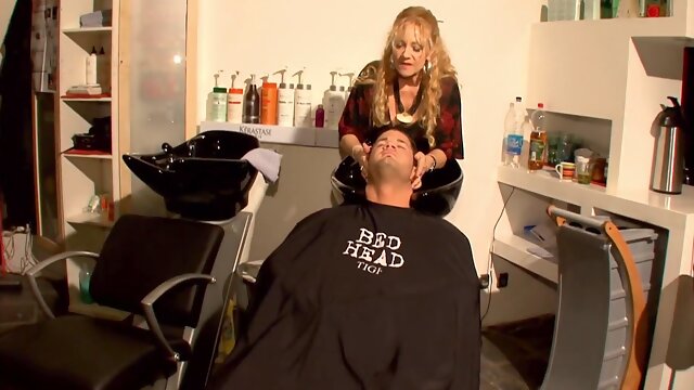 Mature Hairdresser Gets Fucked And Facialized