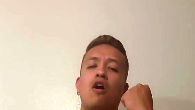 Gold Hair Fit Hispanic Milks his Knob All the Way