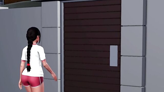 Lesbian School, School Girl Upskirt, 3d Animation, Cheerleader Lesbian, Panty Tease