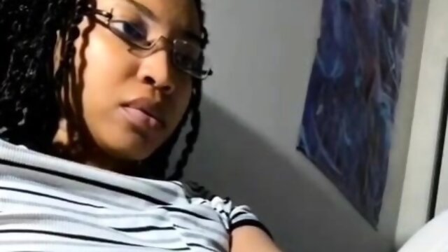 Cute TEen EBONY masturbating her beautiful pussy WITH dildo9