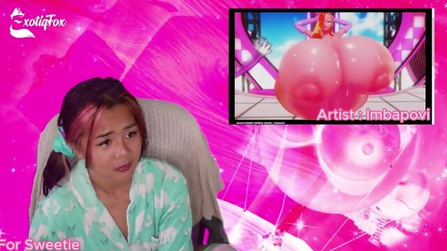 THEY WONT STOP GETTING BIGGER!!! Inlfation Porn Hentai - ExotiqFox Gooning Solo Masturbation