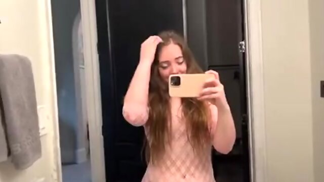 Slutty Dress Try on PAWG! Redheaded Slut tries tiny sheer amazon dresses!