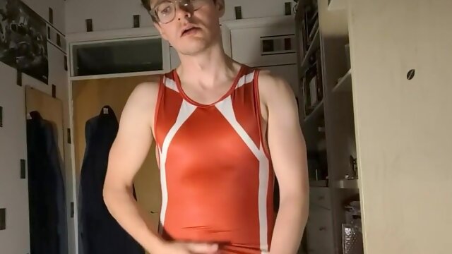 Cheeky British Edging in Asics Grappling Singlet