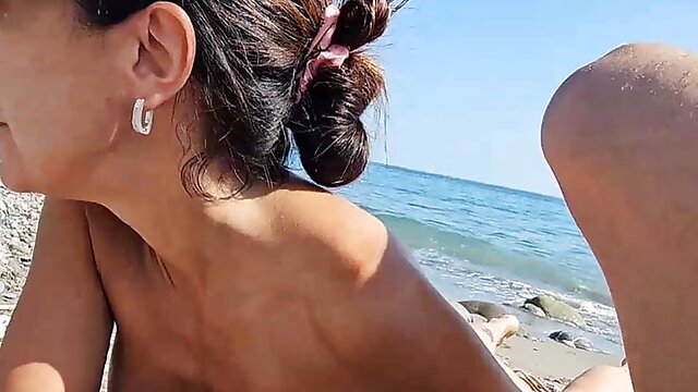 Couple Beach, Italian Beach, Italian Milf, Homemade, Natural