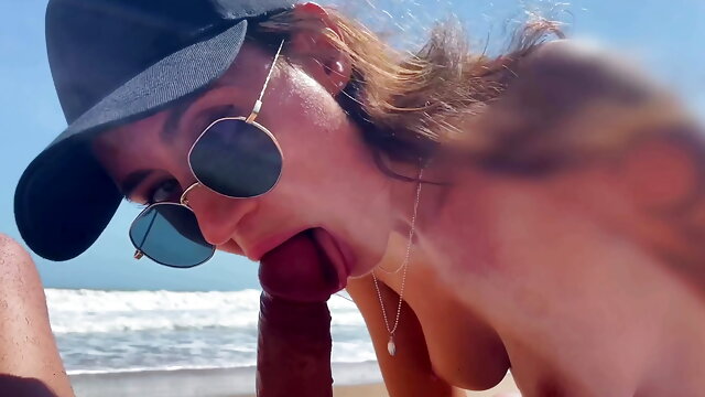 Nudist Beach, Swallow, Cum In Mouth