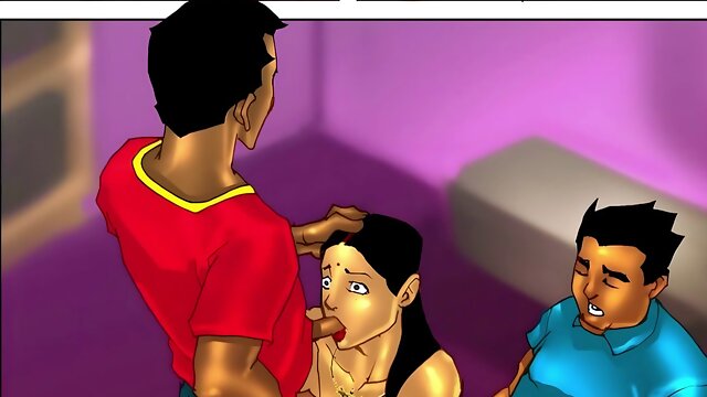 Savita Bhabhi Episode 2 - Cricket ( Threesome sex). Two boys from her building double penetrated Her