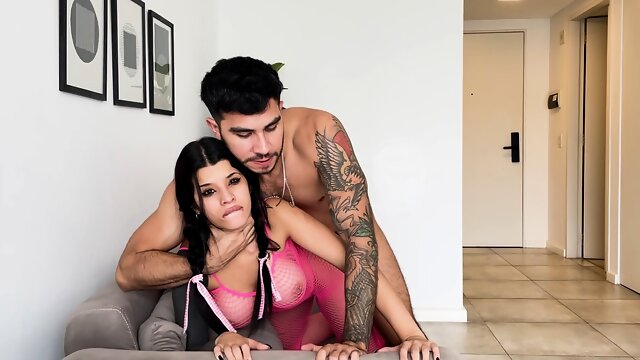 Painful Latina, Extremely Rough Doggy, Face Slapping, Foot Fetish