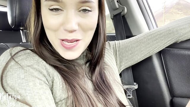 NataliaLeo - smoking and soles - masturbation in a public car