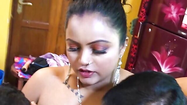 Indian Sex Video, Desi Creampied, Threesome Creampie, Asian, Ass Licking, Cheating