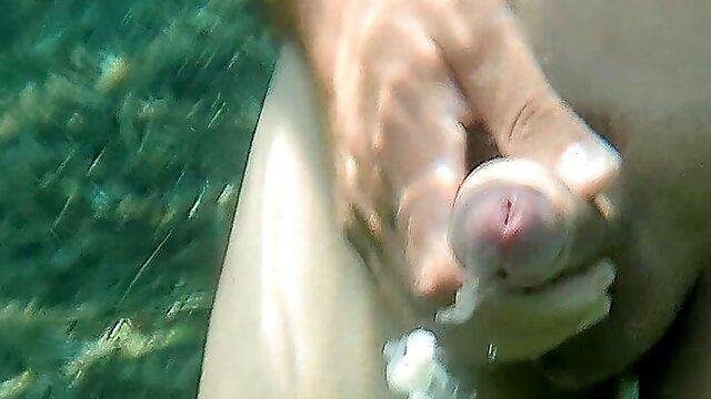 Underwater cumshot