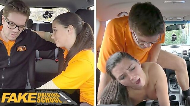 Fake Driving School Cheating, British, Teen, Cute