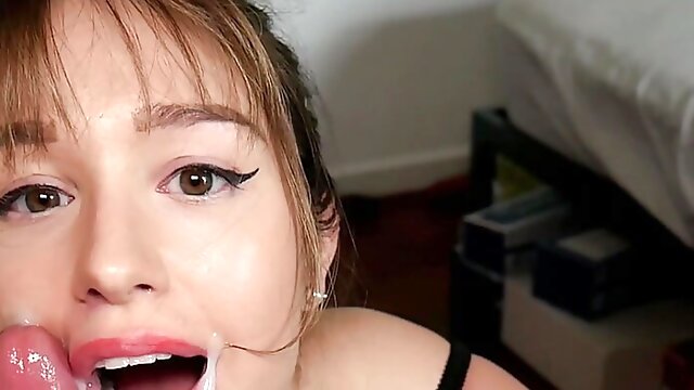 Violet Moreau, Facial Cumshot Compilation