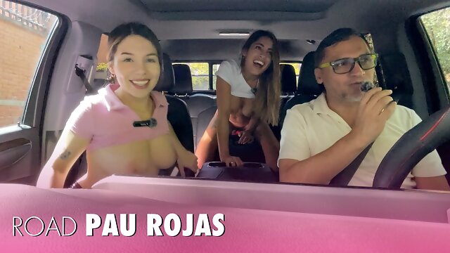 Pau Rojas enjoys the sex machine and Dani Ortiz's huge tits ROAD Juan Bustos