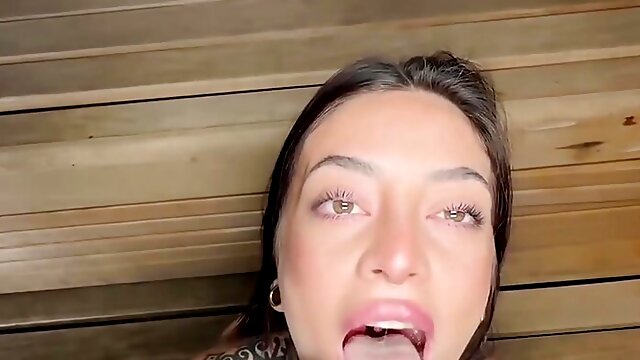 Sauna Pov, Tabatha Lust, Public Cum In Mouth