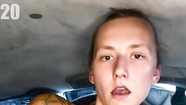 Teen Hairy Masturbation Car