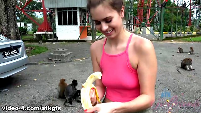 Jill Meets The Monkey And Has A Great Day Out - ATKGirlfriends