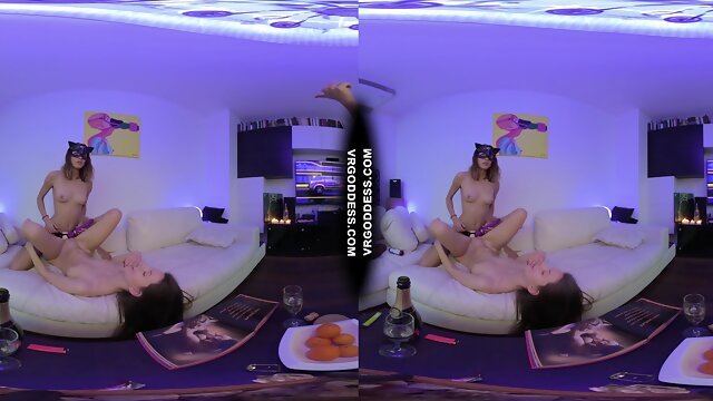 Aesthetic Blue Models Miss Pussycat With Rebeka Ruby Strapon Kama Sutra Romantic Champagne Hot