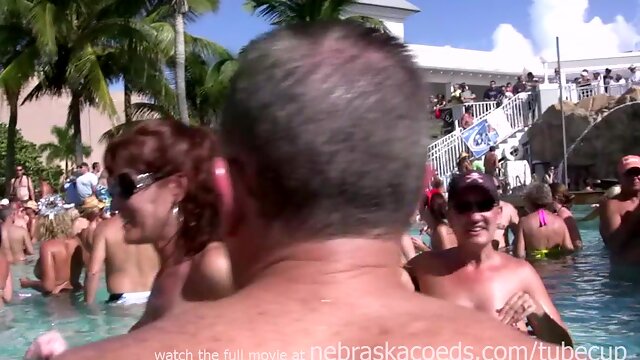 Naked Pool Party Key West Florida Real Vacation Video